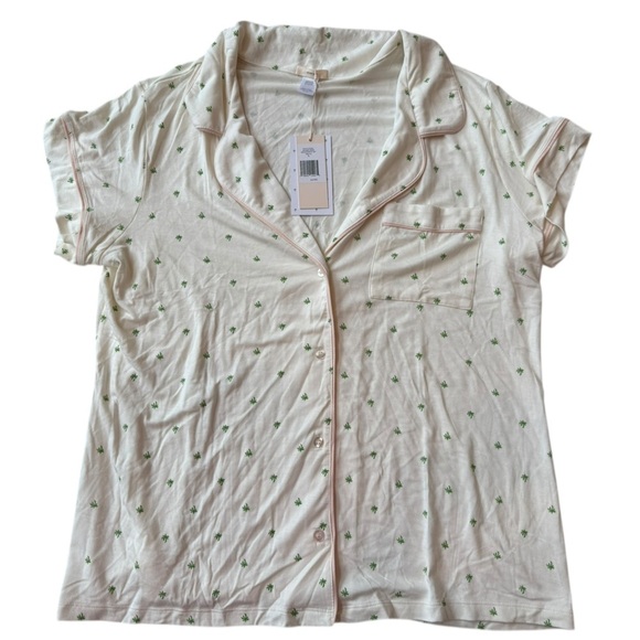 NWT Eberjey Women’s Giving Palm Short Sleep Shirt in size XL - Picture 4 of 9